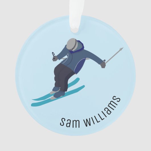 Skifahren Ornament (Vorderseite)