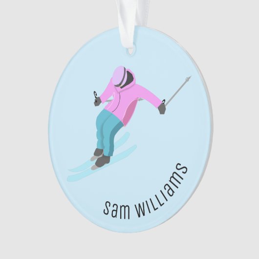 Skifahren Ornament (Vorderseite)