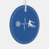 Skifahren Ornament Aus Glas (Vorderseite Rechts)