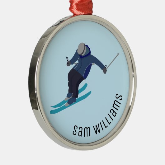 Skifahren Ornament Aus Metall (Rechts)