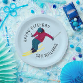 Skifahren Pappteller (Party)