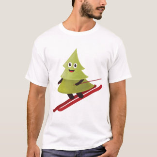 Skifahren Pine Tree Niedlicher Schneesport Winter T-Shirt