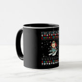 Skifahren Pinguin Weihnachten Tasse (Vorderseite Links)