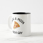 Skifahren & Pizza-Typ Zweifarbige Tasse (Vorderseite Links)