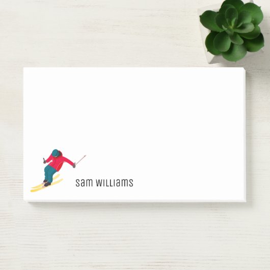 Skifahren Post-it Klebezettel (Büro)