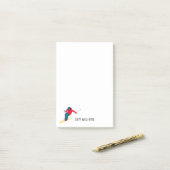 Skifahren Post-it Klebezettel (Auf Schreibtisch)