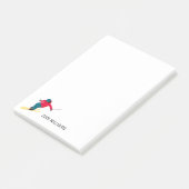 Skifahren Post-it Klebezettel (angewinkelt)