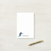 Skifahren Post-it Klebezettel (Auf Schreibtisch)