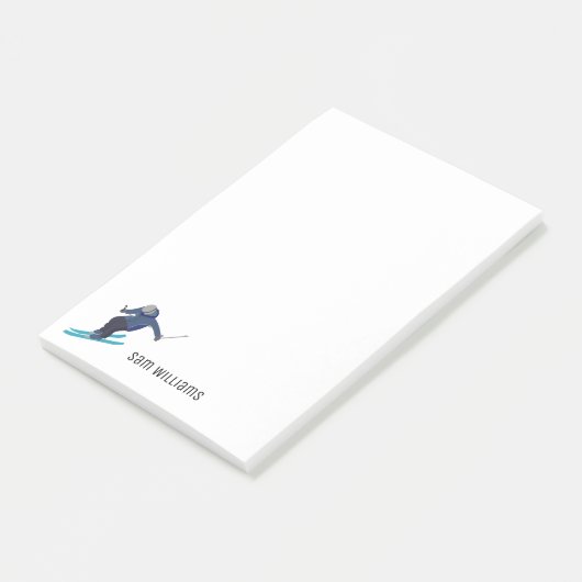 Skifahren Post-it Klebezettel (angewinkelt)