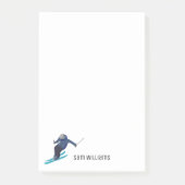 Skifahren Post-it Klebezettel (Vorderseite)