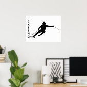 Skifahren Poster (Heimbüro)