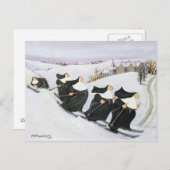 Skifahren Postkarte (Vorne/Hinten)
