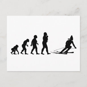 Skifahren Postkarte