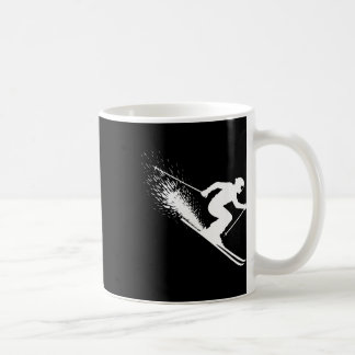 Skifahren Pulver Spray Extreme Wintersport Skifahr Kaffeetasse
