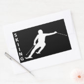 Skifahren Rechteckiger Aufkleber (Umschlag)