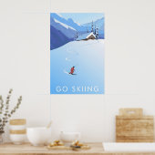 Skifahren Reisen Poster (Küche)