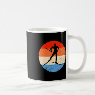 Skifahren Retro Langläufer Kaffeetasse