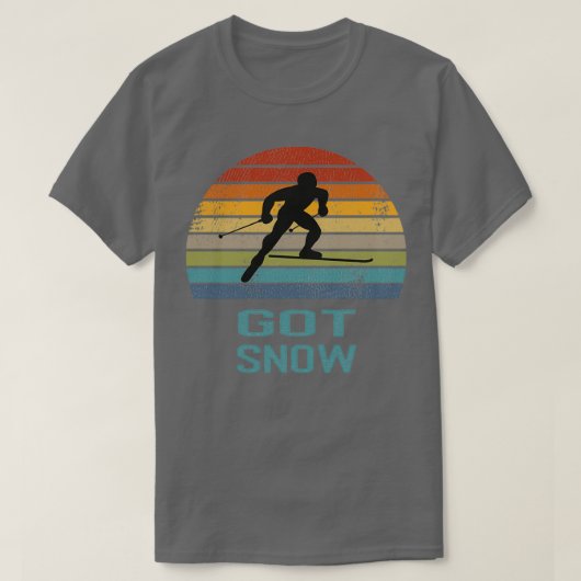 Skifahren Retro Langschläfchen T-Shirt (Design vorne)