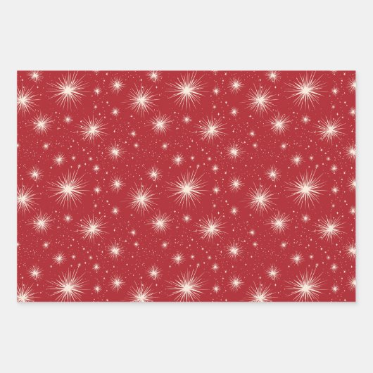 Skifahren Retro Santa Geschenkpapier Set (Vorderseite 2)