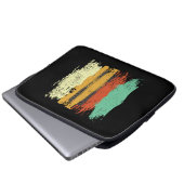 Skifahren Retro Ski Laptopschutzhülle (Vorne Knopf)
