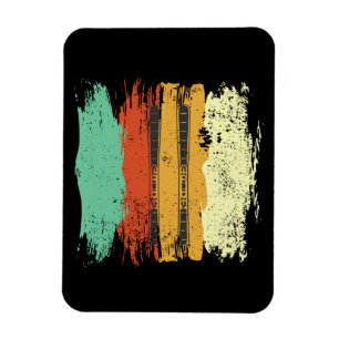 Skifahren Retro-Ski Magnet