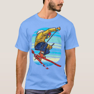 Skifahren Retro T-Shirt