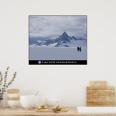 Skifahren Richtung Glacier King in Alaska Poster (Küche)