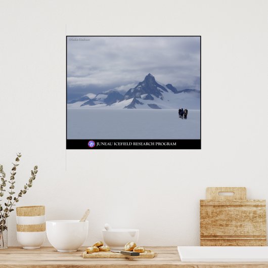 Skifahren Richtung Glacier King in Alaska Poster (Küche)