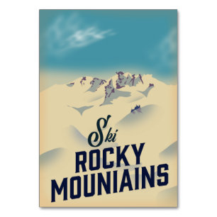 Skifahren Rocky Mountains USA Tischnummer