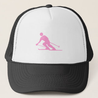 Skifahren - Rosa Truckerkappe