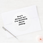 Skifahren Runder Aufkleber (Umschlag)