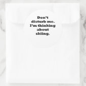 Skifahren Runder Aufkleber (Tasche)