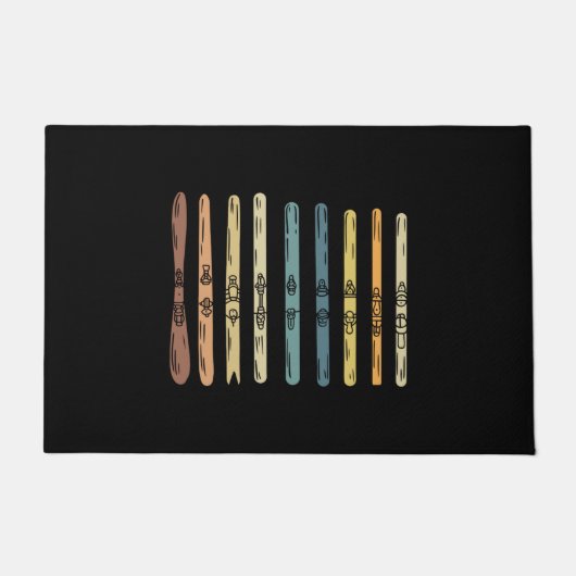 Skifahren - Sammlung von Skischulen Fußmatte (Vorderseite)