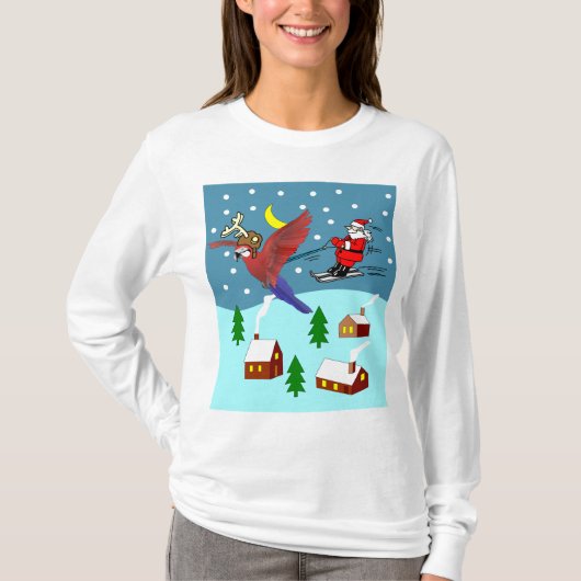 Skifahren-SanktHoodie T-Shirt (Vorderseite)