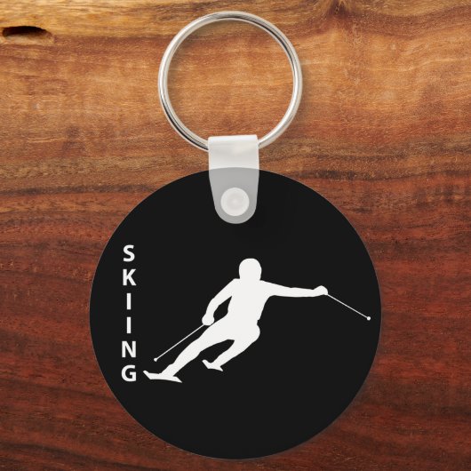 Skifahren Schlüsselanhänger (Vorderseite)