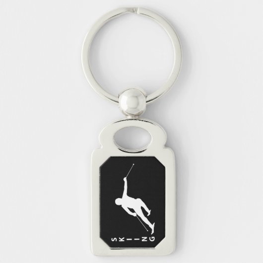 Skifahren Schlüsselanhänger (Vorderseite)