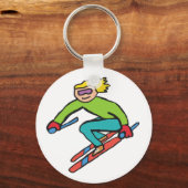 Skifahren Schlüsselanhänger (Rückseite)