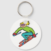 Skifahren Schlüsselanhänger (Rückseite)