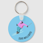 Skifahren Schlüsselanhänger (Vorderseite)