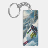 Skifahren Schlüsselanhänger (Vorderseite links)