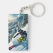 Skifahren Schlüsselanhänger (Rückseite)
