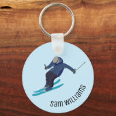 Skifahren Schlüsselanhänger (Vorderseite)