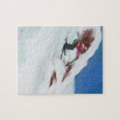Skifahren-Schnee-Gebirgskunst Puzzle (Horizontal)