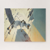Skifahren Schneemann  Puzzle (Horizontal)