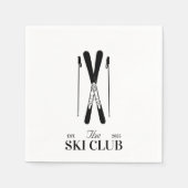 Skifahren Serviette (Vorderseite)