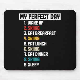 Skifahren Sie meinen perfekten Tag Lustiger Vintag Mousepad
