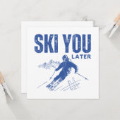 Skifahren Sie später Karte (Vorderseite/Rückseite Beispiel)