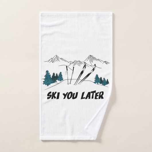 Skifahren Sie später Ski Resort Winterlandschaft Handtuch (Handtuch)