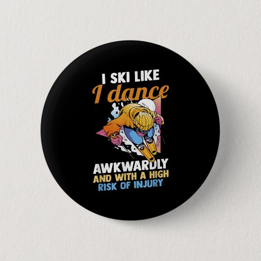 Skifahren Ski _2 Button (Vorderseite)