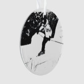 Skifahren - Ski fahren! Keramik Ornament (Vorderseite)